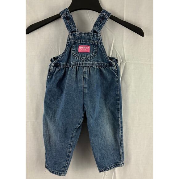 OshKosh B'Gosh Vintage Union Made USA Denim Bow Back Overalls 2T - Picture 1 of 7